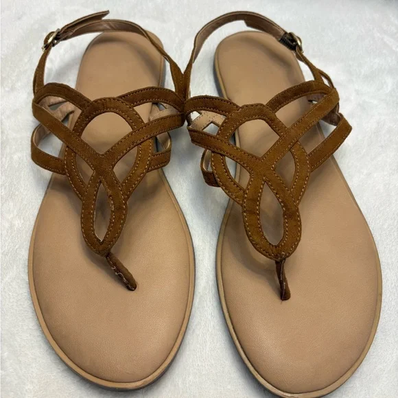 Market & Spruce Women's Irene Strappy Sandal Cognac Size US: 10 - Picture 1 of 7